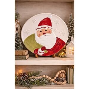 Santa Claus Christmas Plate Holiday Decor HMK LIC